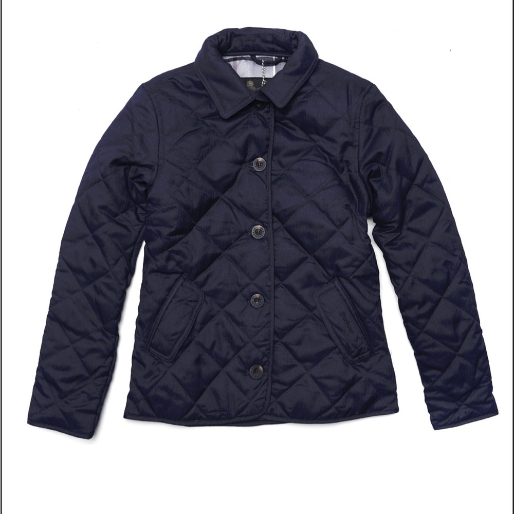 Barbour Skye Navy Blue Quilted Jacket size 4